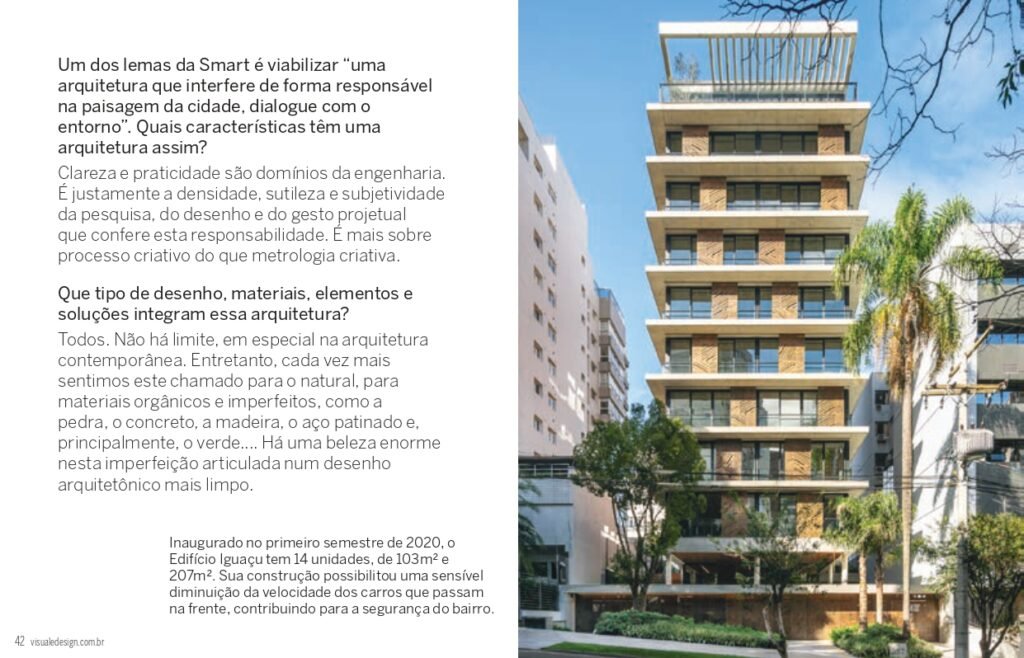 Smart Arquitetura - Edifício Iguaçu na revista Visual e Design. 